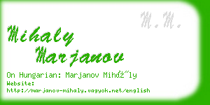 mihaly marjanov business card